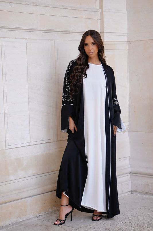 ABAYA KIMONO LEïA [ Noir]