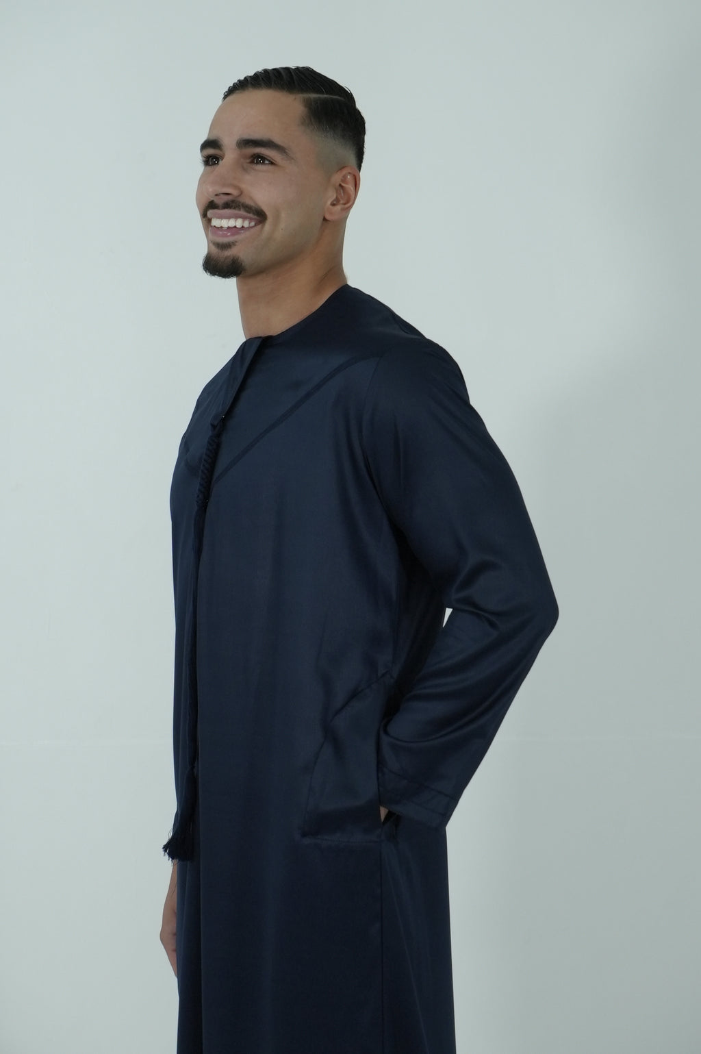 Qamis émirati [ Bleu marine ]