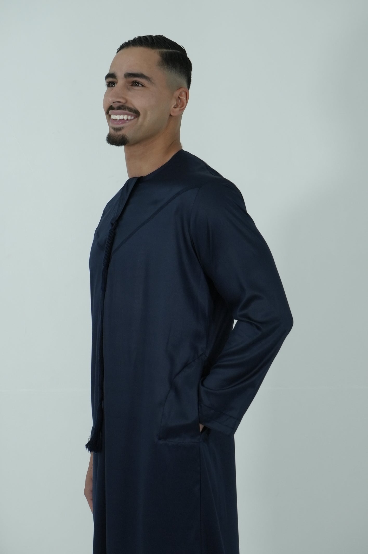 Qamis émirati [ Bleu marine ]