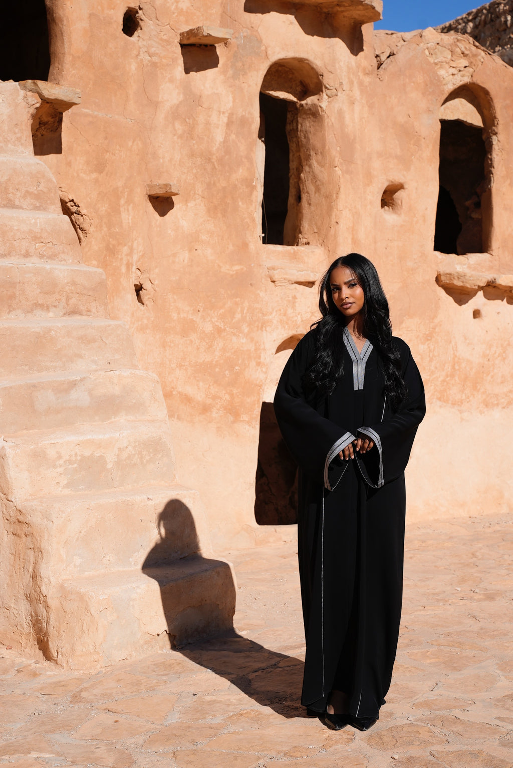 ABAYA AL MALIKA [ Col Gris]