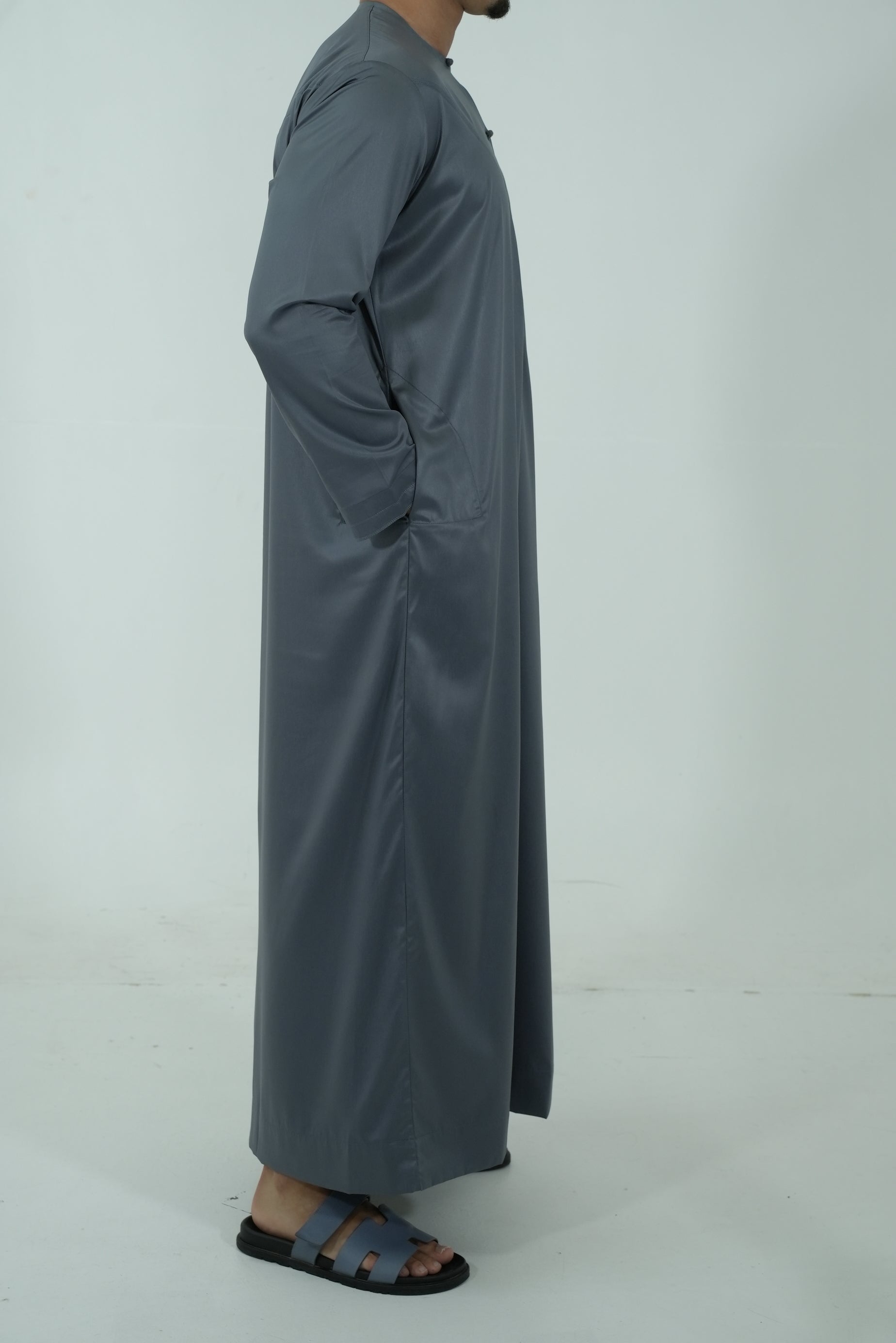 Qamis émirati [ Gris anthracite ]