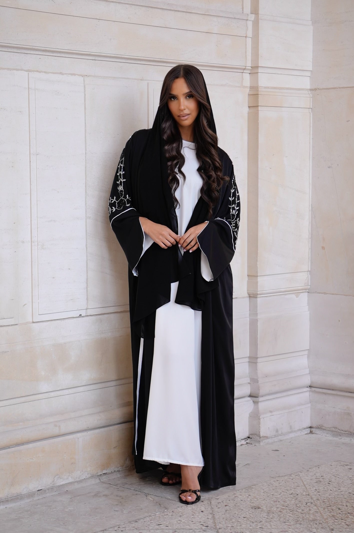 ABAYA KIMONO LEïA [ Noir]