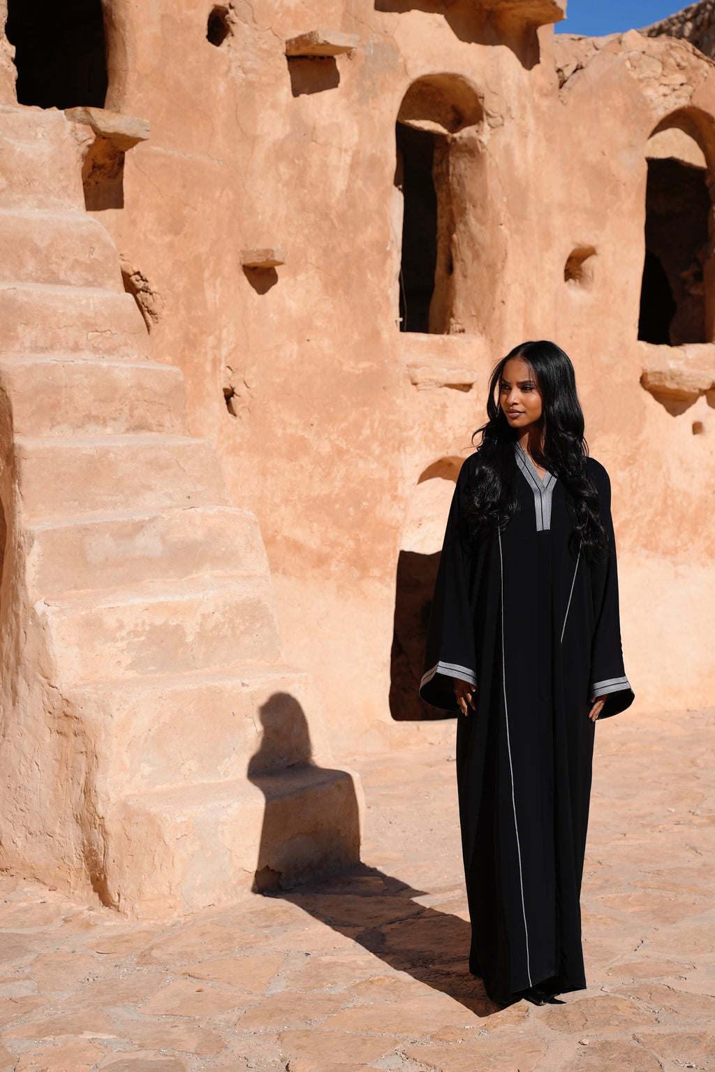 ABAYA AL MALIKA [ Col Gris]