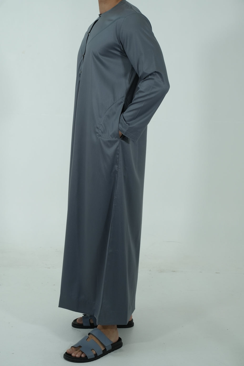 Qamis émirati [ Gris anthracite ]