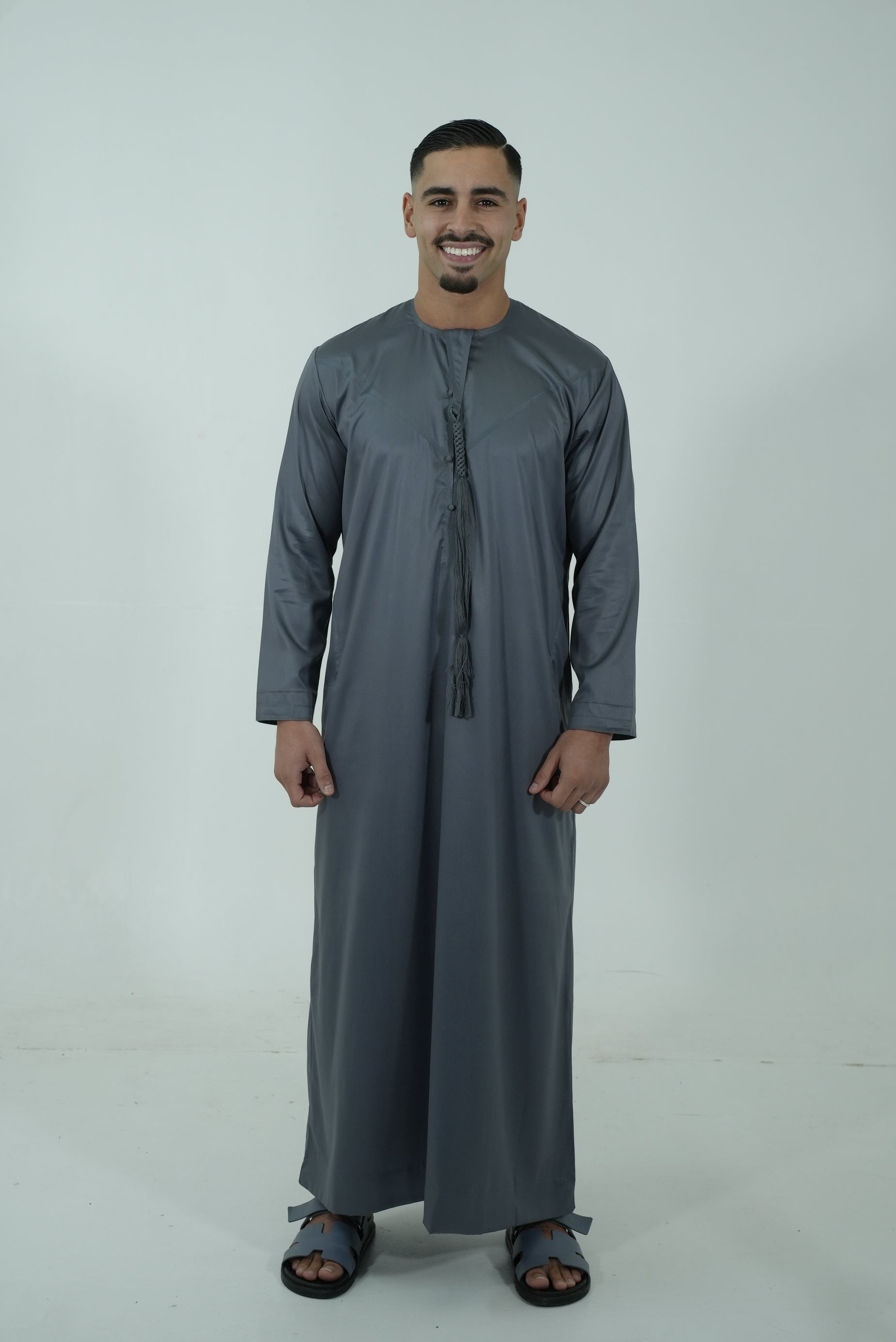 Qamis émirati [ Gris anthracite ]