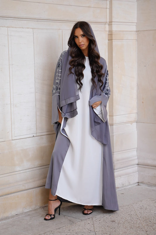 ABAYA KIMONO LEÏA[ Gris]