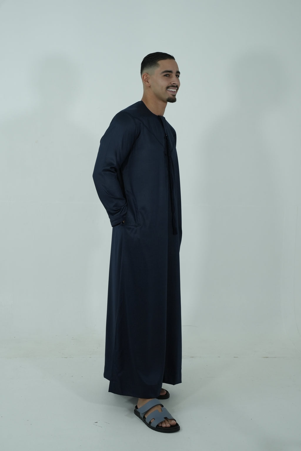 Qamis émirati [ Bleu marine ]